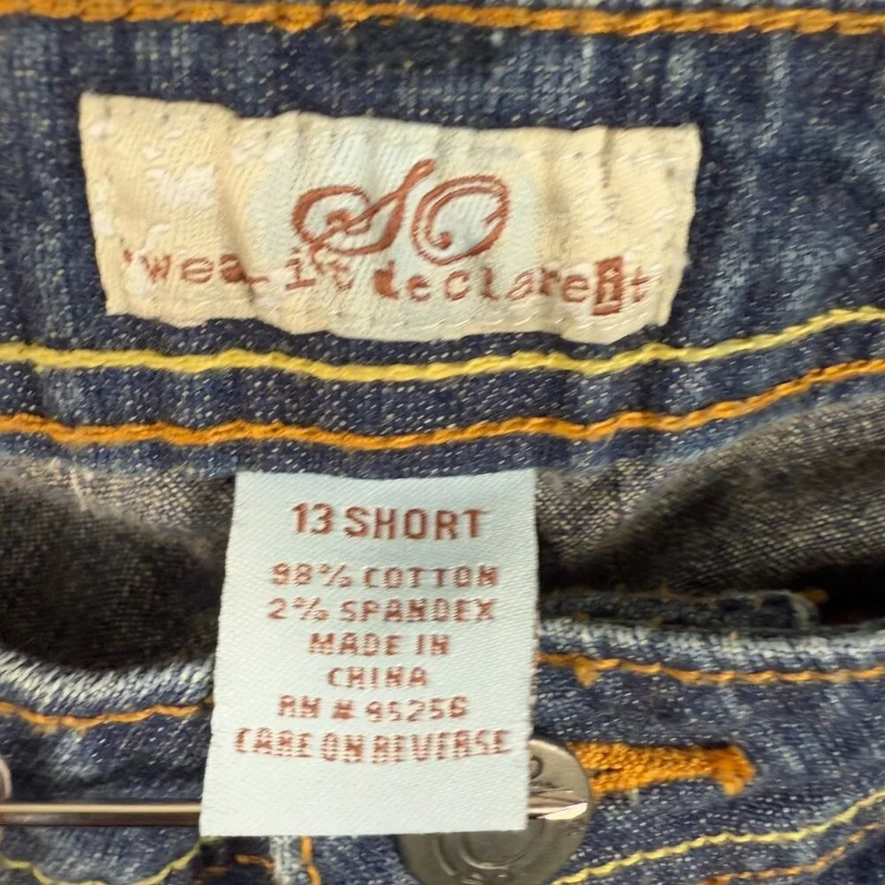 SO Jeans Womens Size 13 Short Curvy‎ Bootcut Mid Rise Stretch Blue Denim Ladies